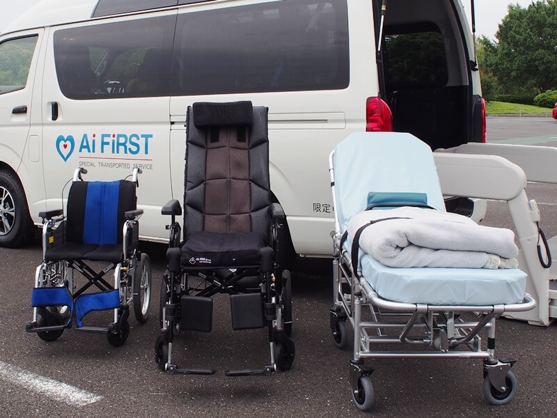 介護タクシーの装備品