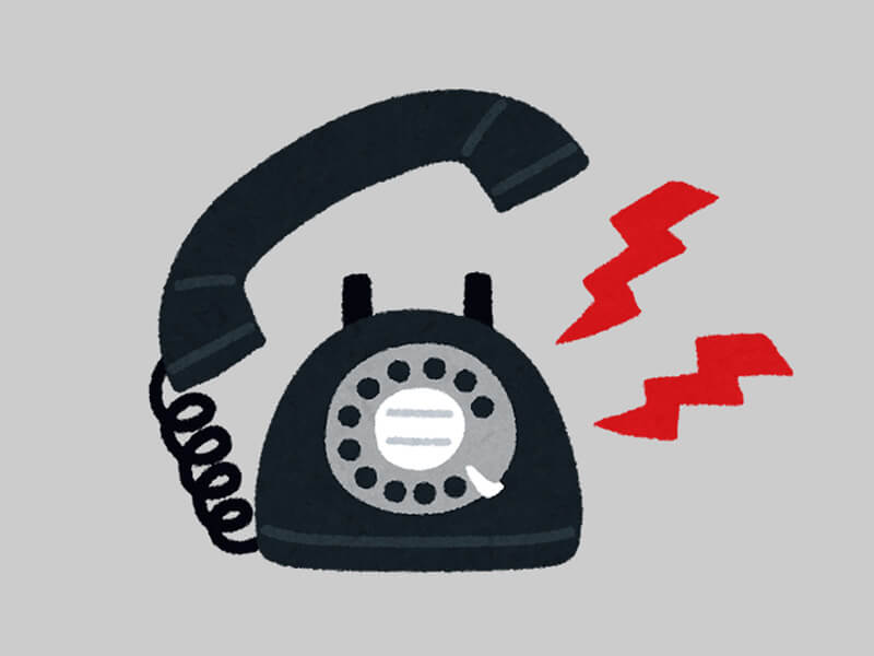鳴り響く電話のイラスト