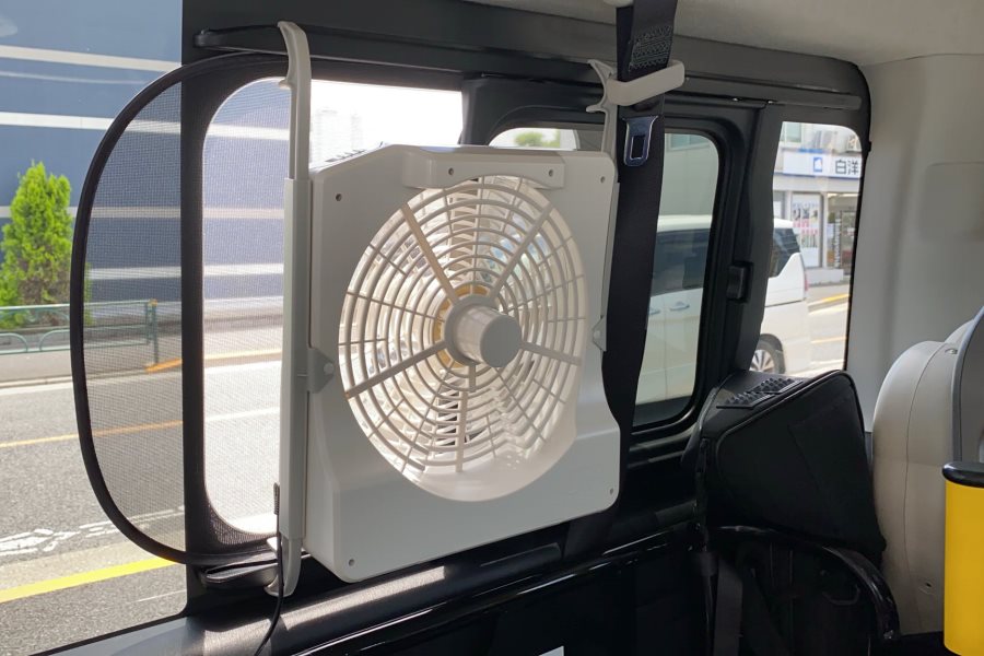 車両に設置した換気扇