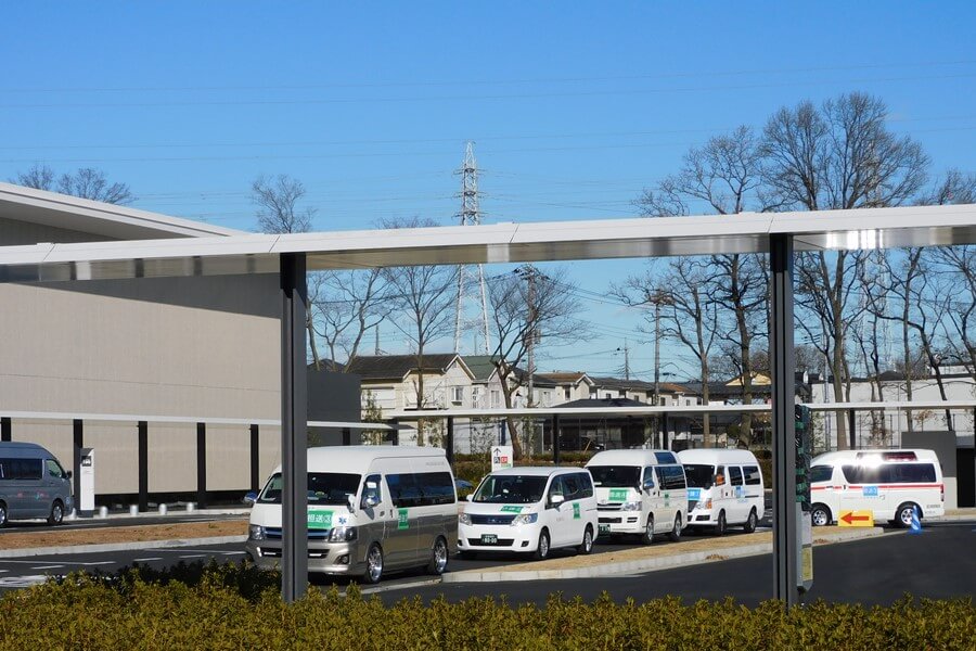 業務終了で戻って来る車両