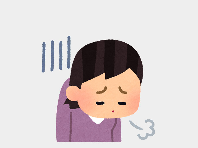 がっかりした女性のイラスト